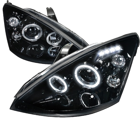 Spec-D Tuning 00-04 Ford Focus Halo Projector Headlight 2LHP-FOC00G-TM